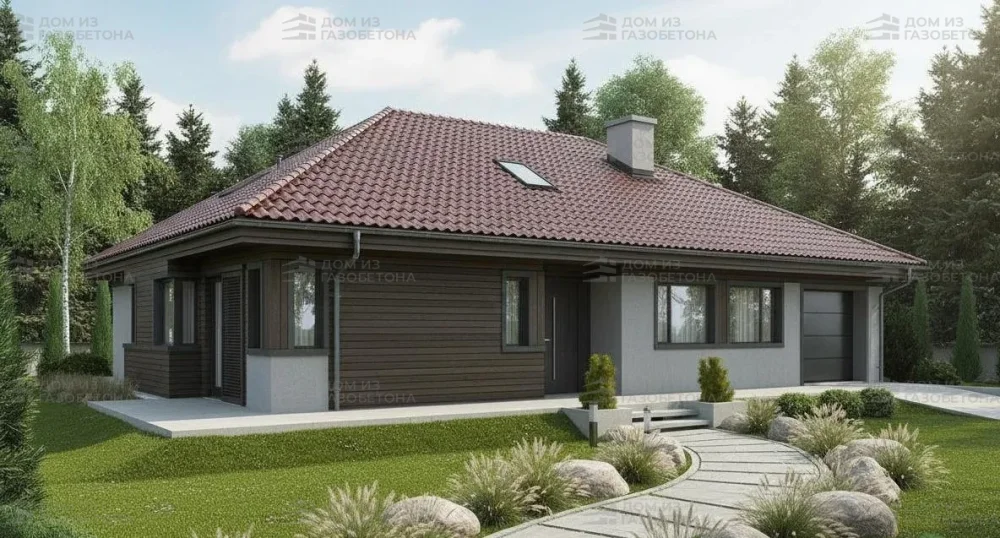 Проект Одноэтажный дом 18 на 11, 148 м2