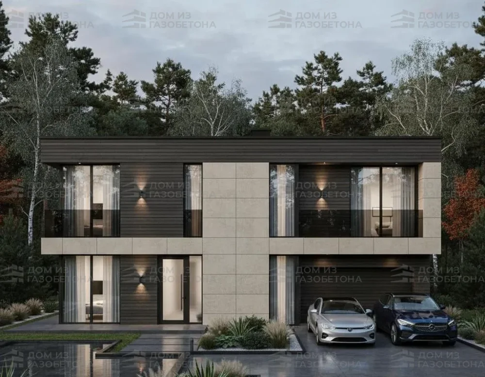 Проект Двухэтажный дом 15 на 15, 242 м2