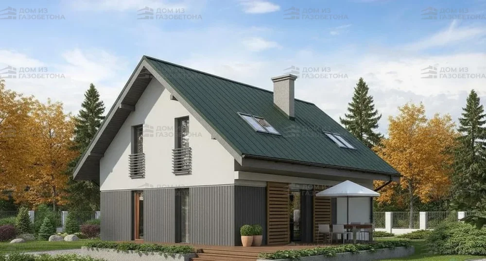 Проект Двухэтажный дом 11 на 11, 130 м2