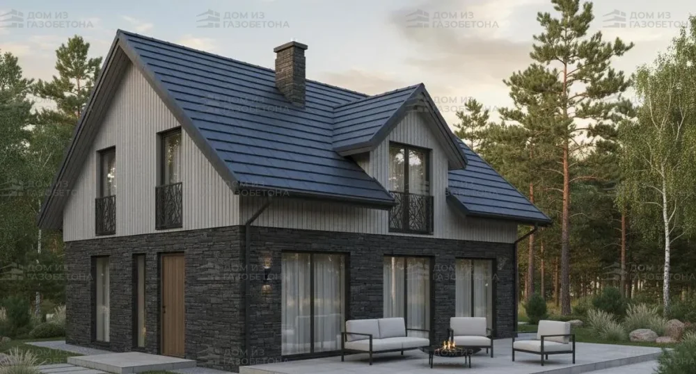 Проект Двухэтажный дом 14 на 12, 176 м2