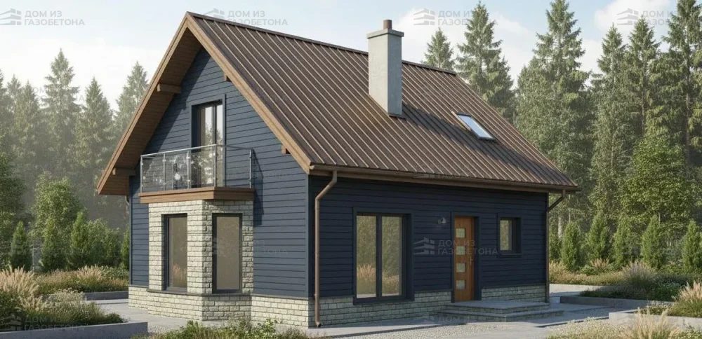 Проект Двухэтажный дом 11 на 11, 139 м2