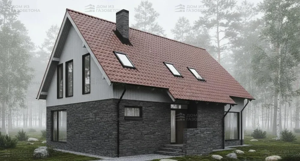 Проект Двухэтажный дом 12 на 12, 142 м2