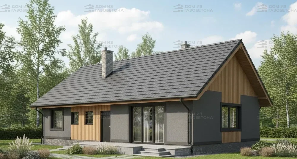 Проект Одноэтажный дом 13 на 10, 103 м2