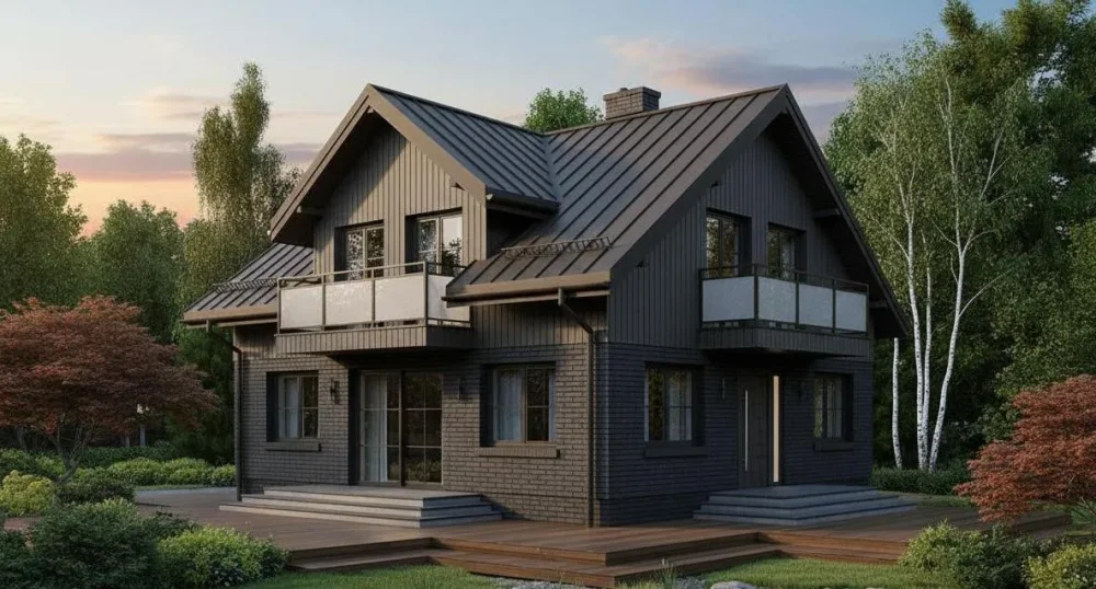 Проект Двухэтажный дом 10 на 10, 138 м2