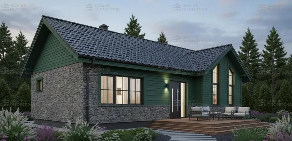 Проект Одноэтажный дом 17 на 10, 124 м2