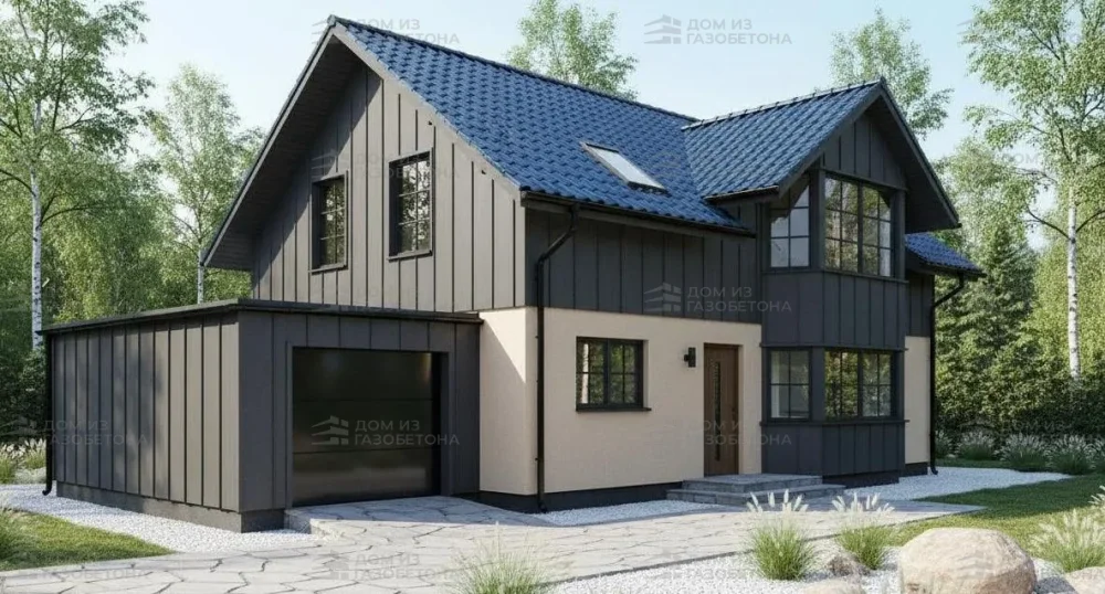 Проект Двухэтажный дом 12 на 9, 138 м2